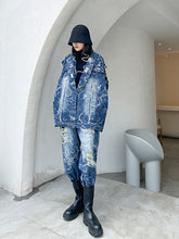 Women Denim Vest Harem Pants Two-Piece Suit